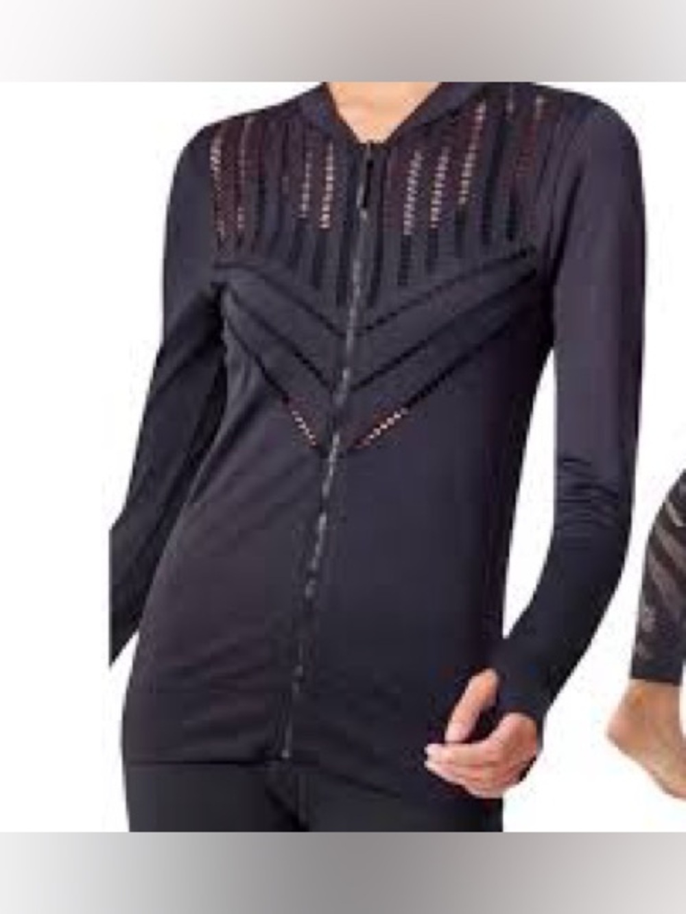 Lomg Sleeve Stretcjy Exercise Top Sz S